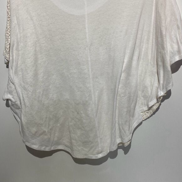 Kate Landry Women's Cream White Lace Short Sleeve Poncho Top One Size - Picture 6 of 8